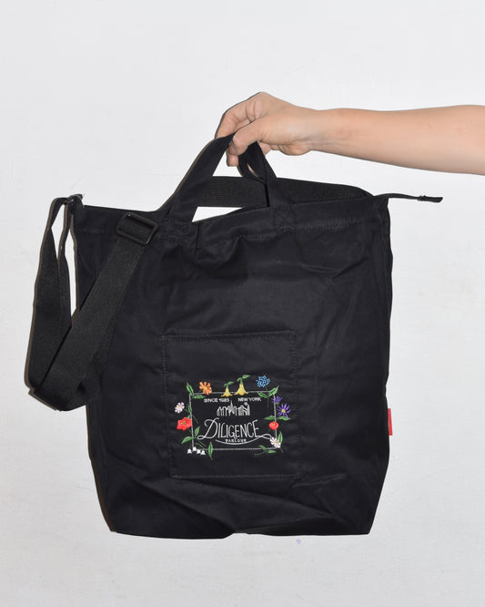 PUMPHOUSE SHOULDER BAG COMBED COTTON GABARDINE DPL